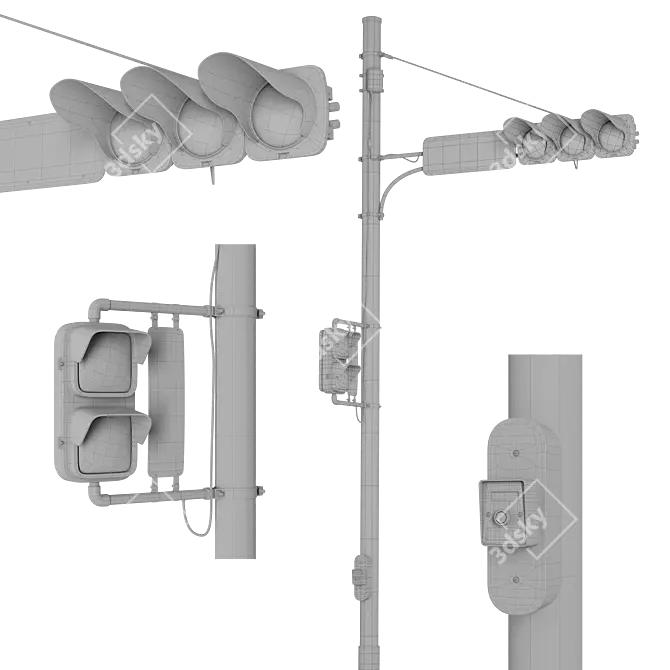 High-Quality Traffic Light Model 3D model image 3