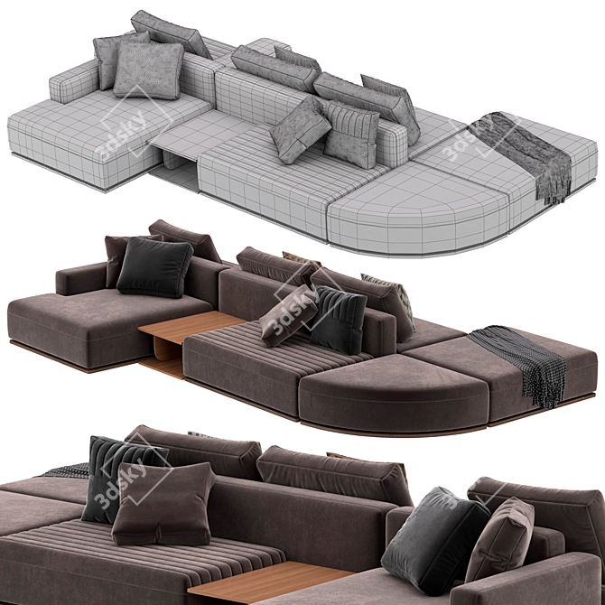 Eddie Double Sofa 3D Model 3D model image 5