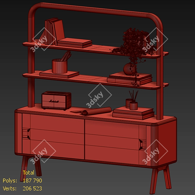 Rockwell Design Sage Office Credenza 3D model image 6