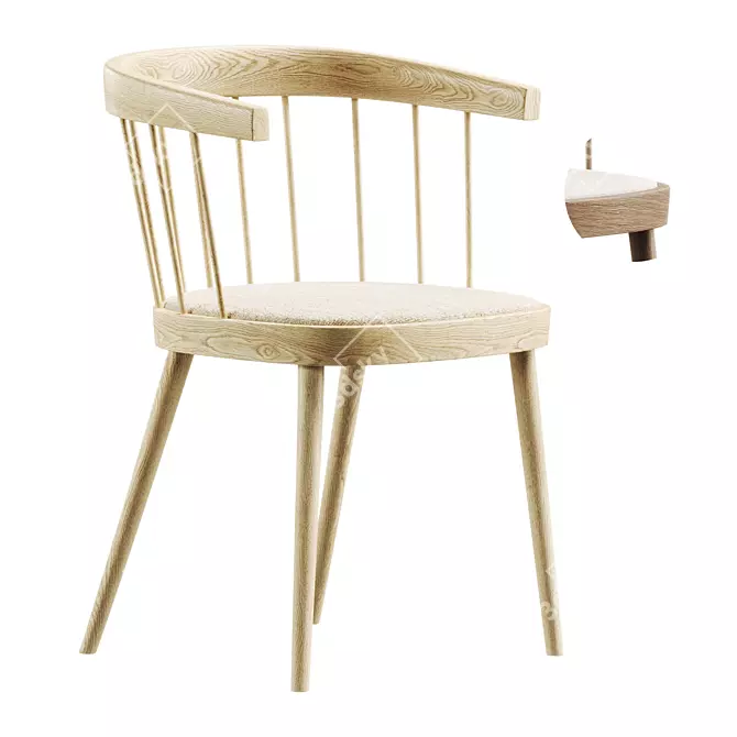 Modern Dining Portman Chair 3D 3D model image 1