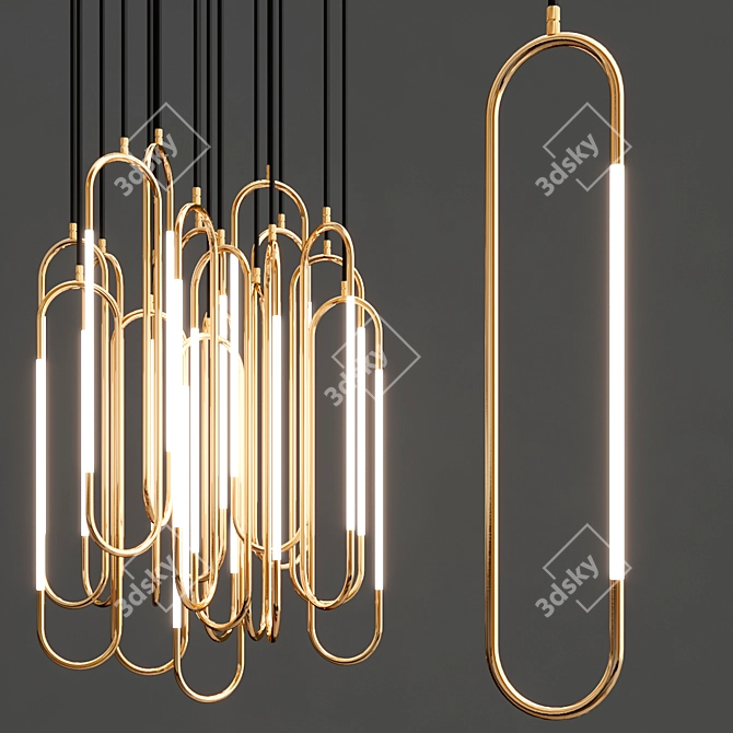 Sleek Rod Lighting Collection 3D model image 2