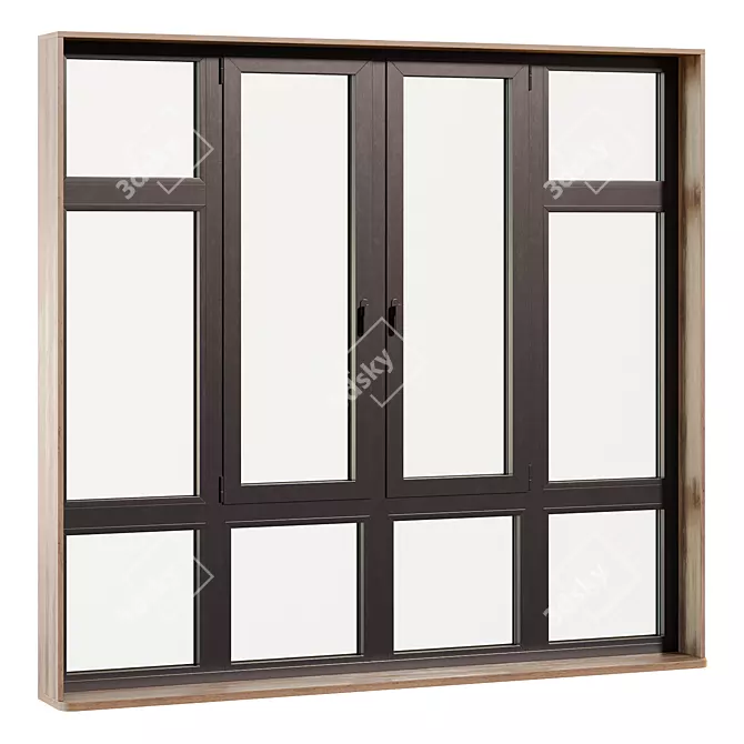 Aluminum Window Collection, Customizable Profiles 3D model image 2