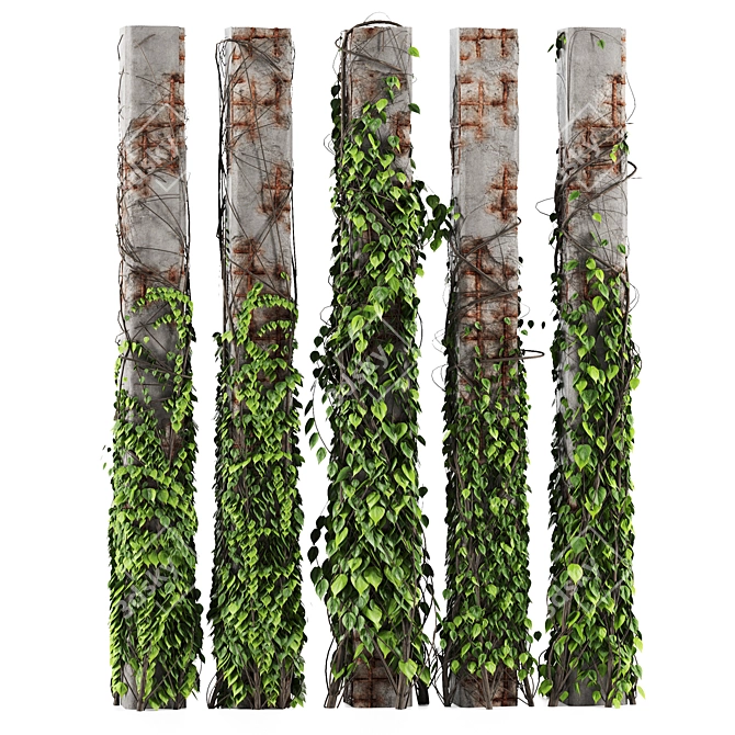 Ivy Plant Decor Set 3D model image 1