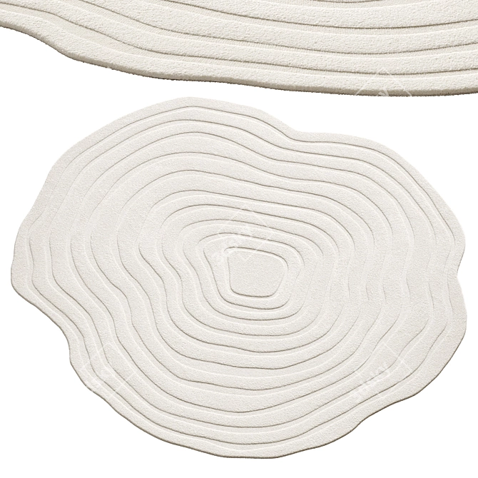 Hand-Tufted Wool Niria Rug 3D model image 1