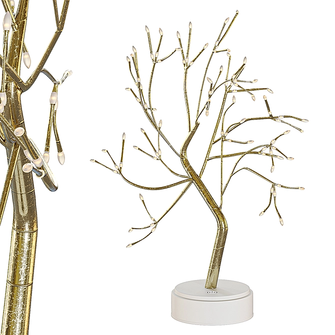 Tree Night Light Decorative Sculpture 3D model image 2