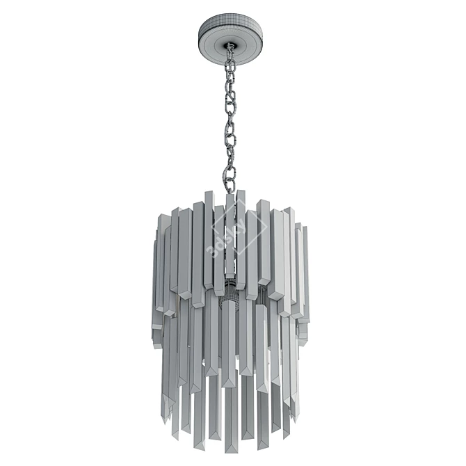 Crystal Tiered Pendant Light: 89cm 3D model image 6