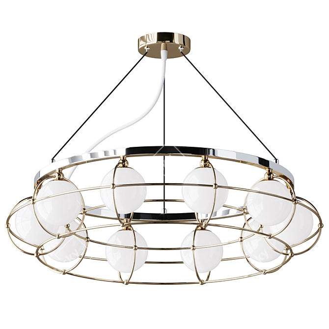 Elegant Maytoni Plated Chandelier 3D model image 1