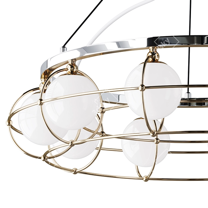 Elegant Maytoni Plated Chandelier 3D model image 2