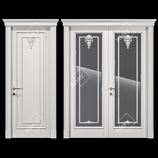 Elegance Collection Tacloban Wooden Door 3D model image 1