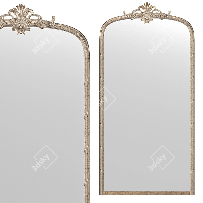 Victorian Full-Length Standing Mirror 3D model image 1