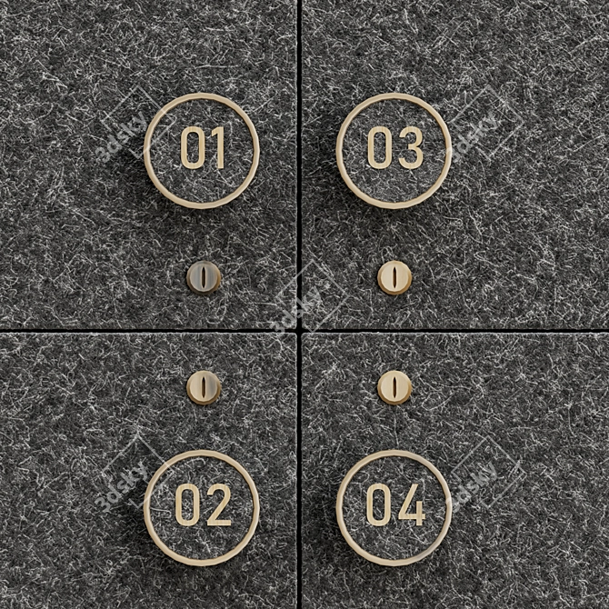 Corona 9 Lockers with Vellum Finish 3D model image 2