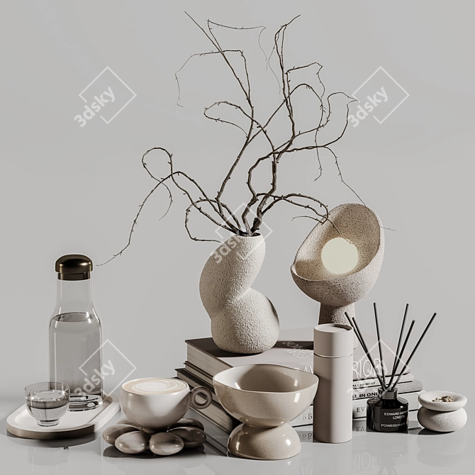 Elegance Essentials Decor Set 3D model image 2