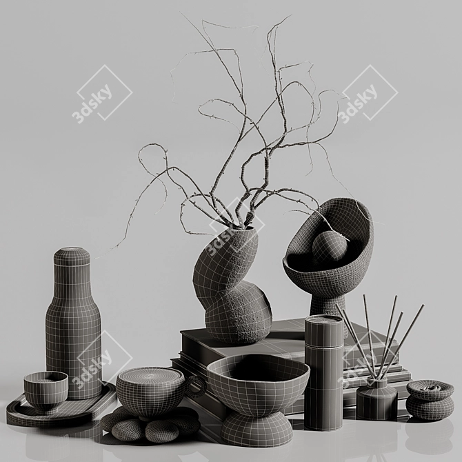 Elegance Essentials Decor Set 3D model image 8