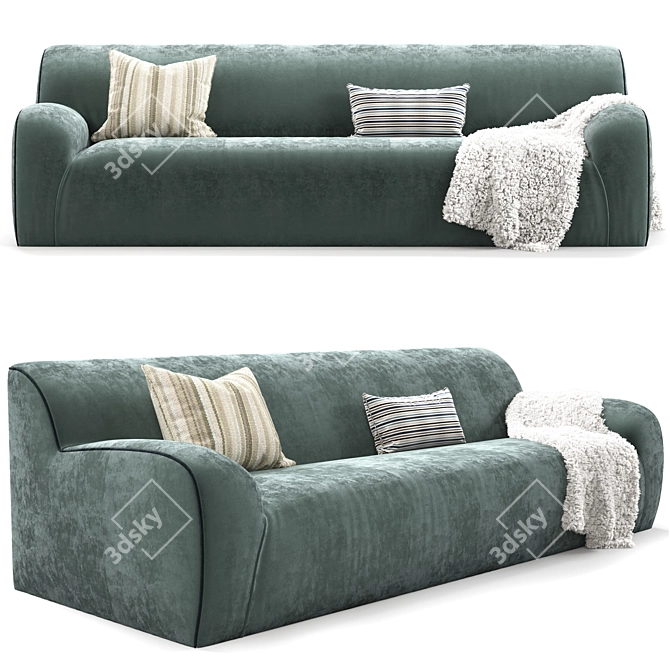 Mediterraneo Baker Sofa by Paola Navone 3D model image 2