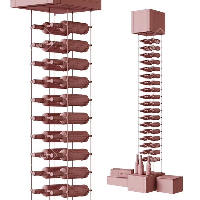 Wine Rack Stand 3D model image 4