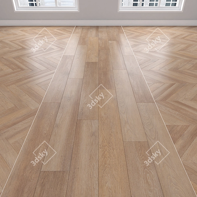 Oak Parquet Collection - Three Varieties 3D model image 1