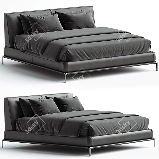 Luxury Icon Bed by FLUO 3D model image 1