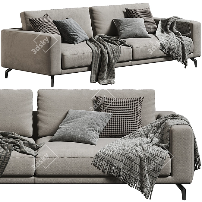 Luxury Marac Lione Sofa Set 3D model image 1