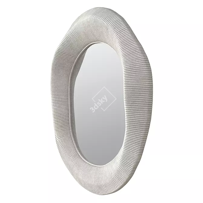 Whitewash Ravenna Mirror, Elegant Décor 3D model image 2