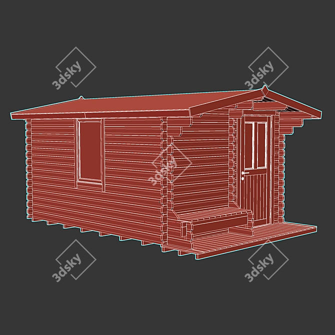 Compact Garden House Model 3D model image 6