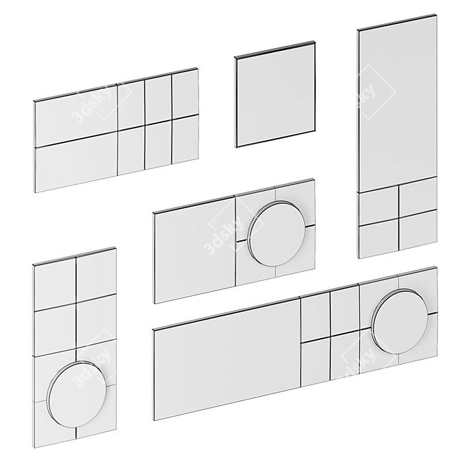 Smart Panel Switch Set 3D model image 4