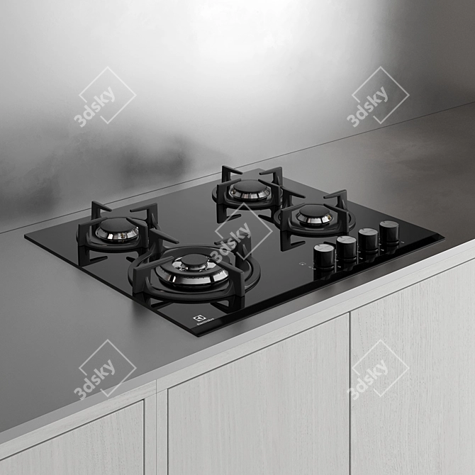 Modern Modular Kitchen Set With High-Quality 3D Models 3D model image 3