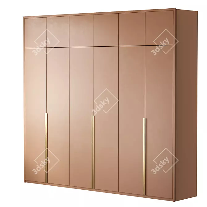 Cazarina Interiors Queen Wardrobe 3D model image 5