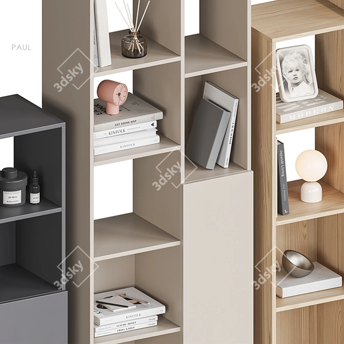 Modern Gene Lattice Bookcase 3D model image 3