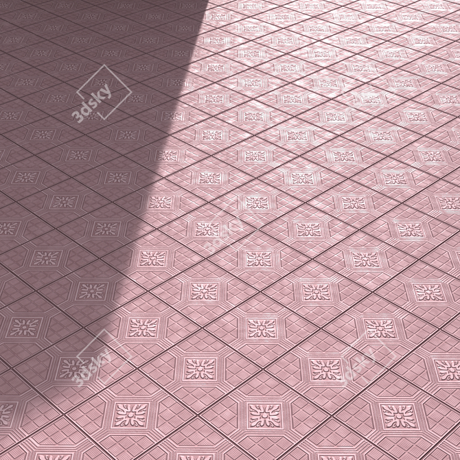 Textured Pavement Tile "Cracker 3D model image 2