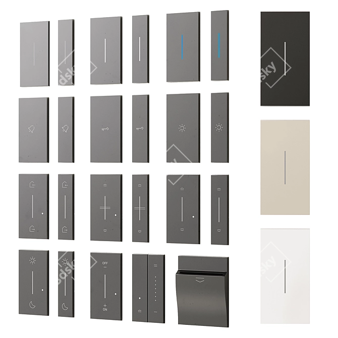 Bticino Living Now Electrical Switches 3D model image 2