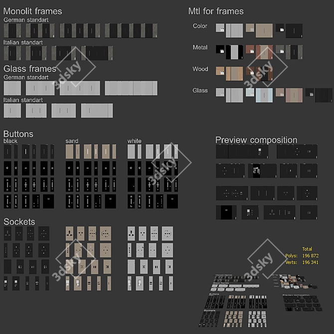 Bticino Living Now Electrical Switches 3D model image 7