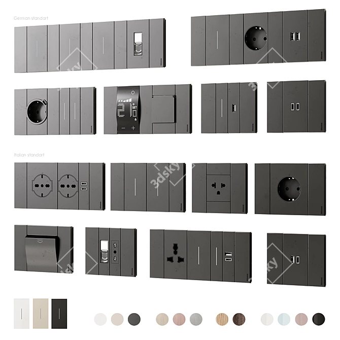 Bticino Living Now Electrical Switches 3D model image 8