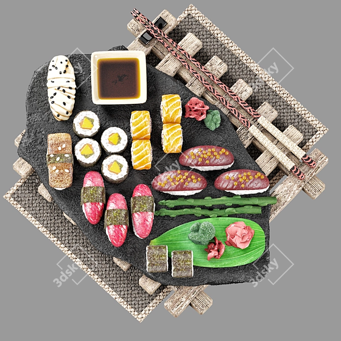 Japanese Cuisine Food Set2 3D model image 2