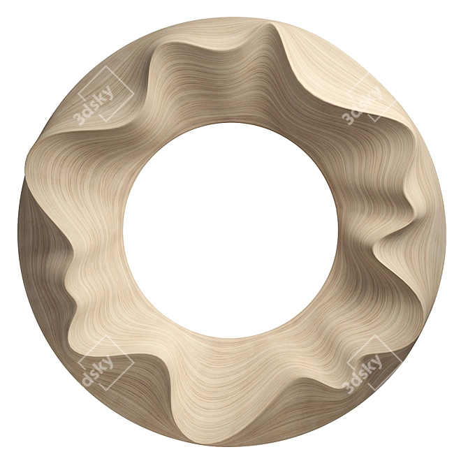 Sculptural Circle Art Piece 3D model image 1