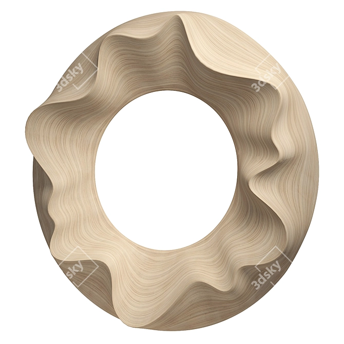 Sculptural Circle Art Piece 3D model image 2