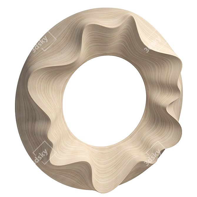 Sculptural Circle Art Piece 3D model image 3