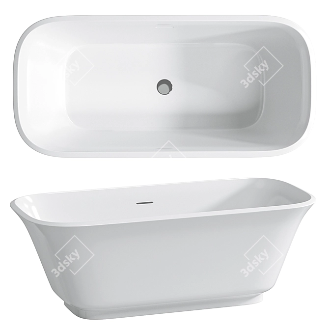 BELBAGNO BB702 DUE Acrylic Freestanding Bathtub 3D model image 1