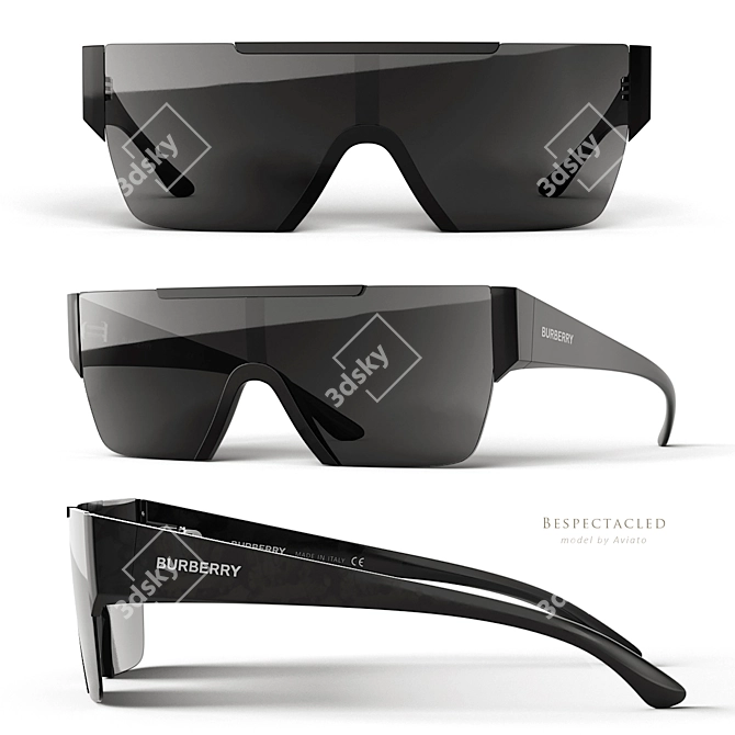 Designer Glasses Collection: High-quality Models 3D model image 5