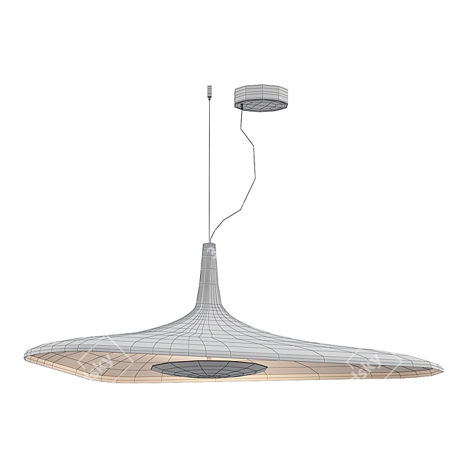 Sleek LED Pendant Lamp 3D model image 2