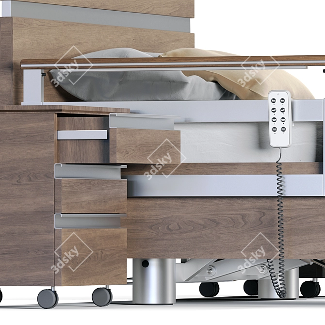 Extra-Wide SonderCare Hospital Bed 3D model image 3