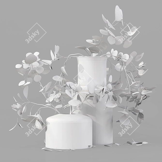 Lush Bouquet Indoor Plants Model 3D model image 5