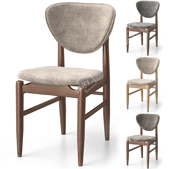 Biarritz Chair: Customizable Color Options 3D model image 1