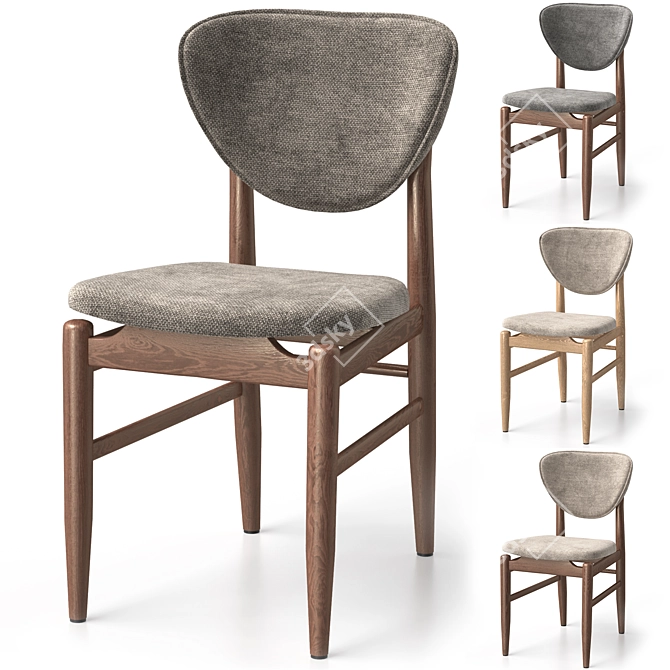 Biarritz Chair: Customizable Color Options 3D model image 3