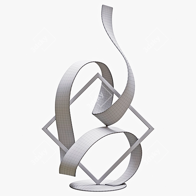 Metal Sculpture Art Piece 3D model image 4