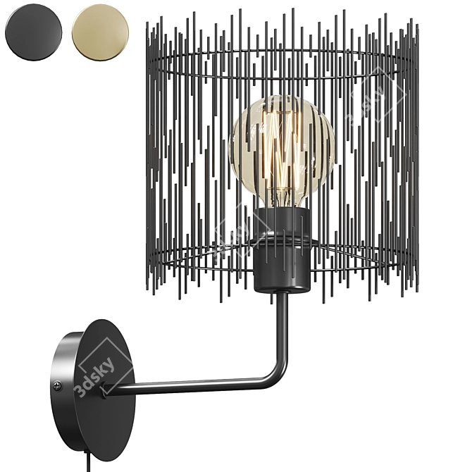 Modern Minimalist Wall Sconce 3D model image 1