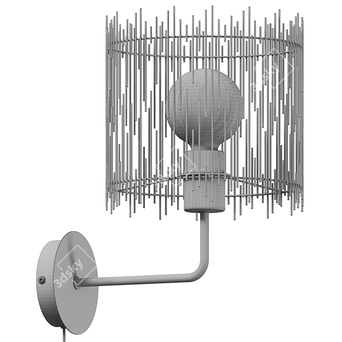 Modern Minimalist Wall Sconce 3D model image 3