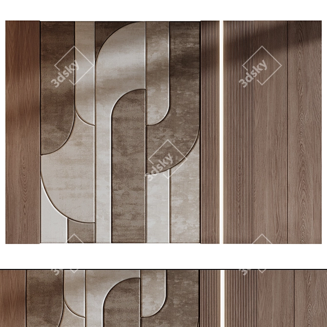  3D Max Wall Panel Decor 3D model image 1