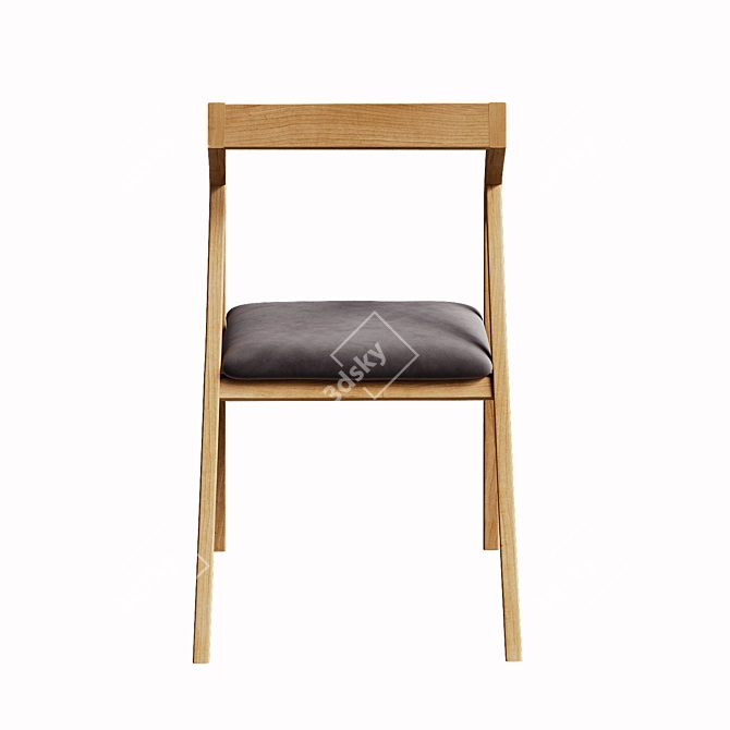 Halmar AZUL Kitchen Chair, Grey/Black 3D model image 4