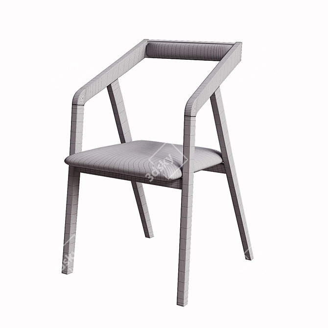 Halmar AZUL Kitchen Chair, Grey/Black 3D model image 6