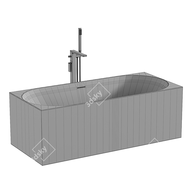 Abber AB9281 Acrylic Bathtub 3D model image 3